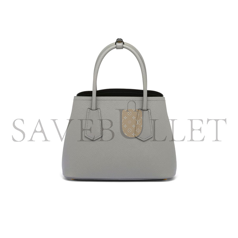 Pra*a small Pra*a double saffiano leather bag 1bg443 01 (25*18.5*12.5cm)